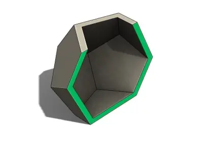 Concrete Vase Dodecahedron Low Poly  3D print model