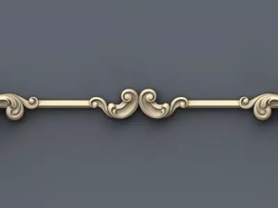 Decor 8 ornate door handle 3D print model