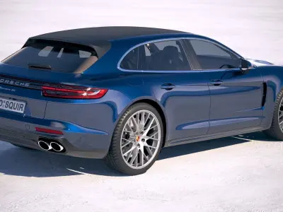 Porsche Panamera 4s Sport Turismo 2018 3D model
