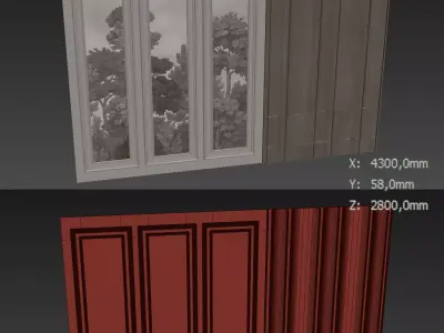 Decorative V88 Wall Panels 3D model