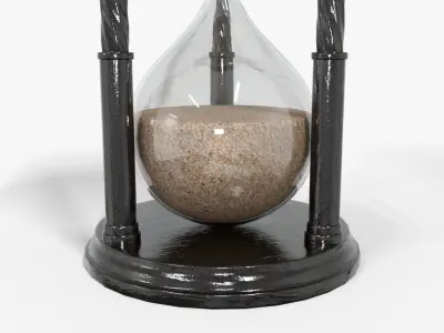 Hourglass Victorian  Low-poly 3D model