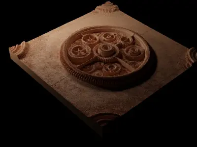 Gear and Cogs CNC 3d Print High Relief Sand Casting 3D print model