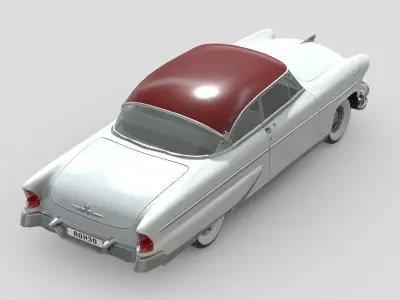Lincoln Capri Coupe 1955 Low-poly 3D model