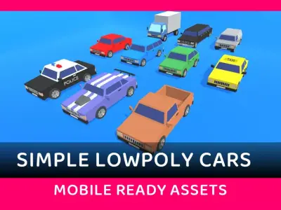 Low Poly Vehicles - Cars Pack Low-poly 3D model
