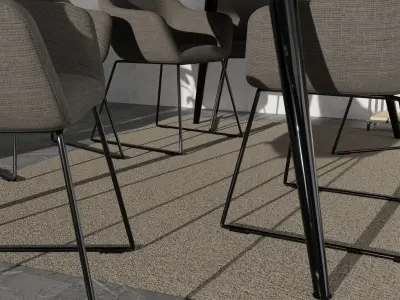 table and chairs set 3D model