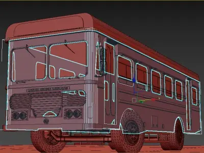 lanka ashok leyland bus 3D model