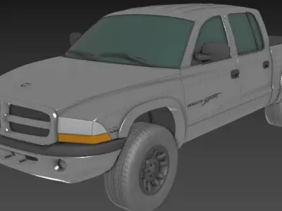 Dodge Dakota Mk2 Sport QuadCab 2000 3D print model