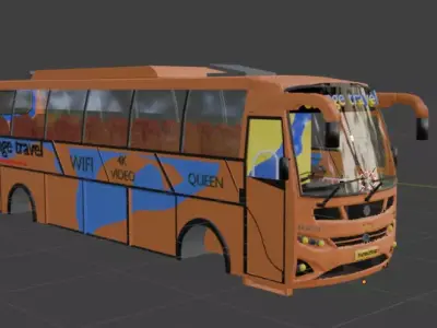 ORANAGE BUS MODEL 3D model