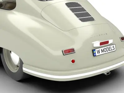 Porsche 356 1300 1952 3d model 3D model