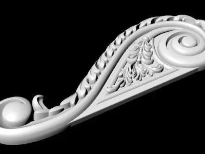Central decor ornament for furniture 3D model 477