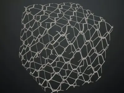 Chainlink Fence Alpha PBR Seamless Texture