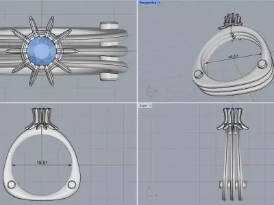 ring woman  3D print model 128