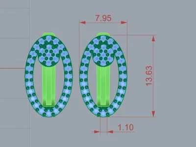 plug earings jewelry Free 3D model