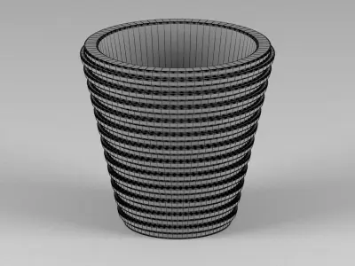miniature flower pot 04 3D print model