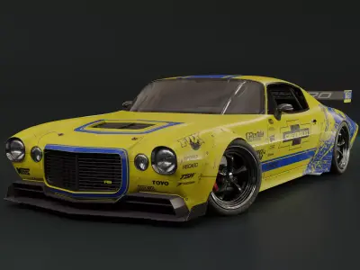 1970 Chevrolet Camaro Mid-Poly  3D model