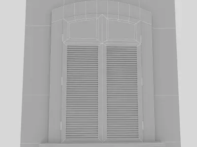 old window 11 Low-poly 3D model