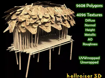 Forest House - PBR - Textured Low-poly 3D model