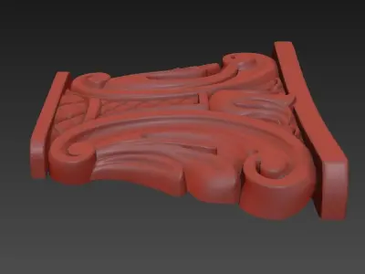 Carved Element 3D model 3D model