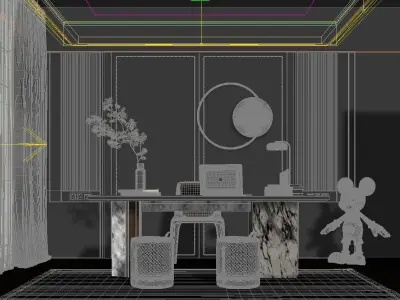Office Workspace Essentials  Interior Scene 3D model