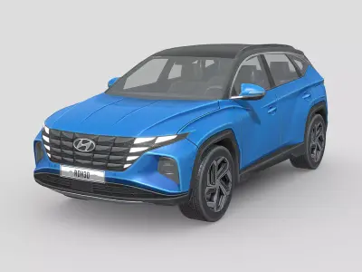 Hyundai Tucson 2021 Low-poly 3D model