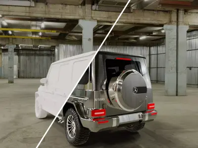 Mercedes-Benz G 500 3D Model Masterpiece in Blender Low-poly 3D model