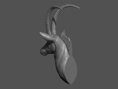 Sable Black Antelope bust 3D print model