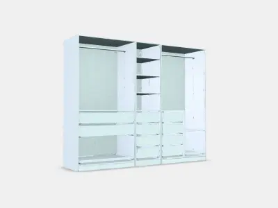 PAX Wardrobe combination Low-poly 3D model
