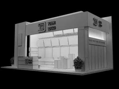  Booth Exhibition Stand a44 3D model