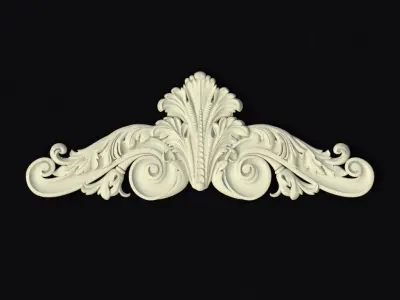Central decor ornament for furniture 3D model 655