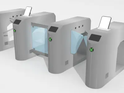 Turnstile gate 3D model