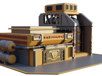 SciFi Building 3D model purchase