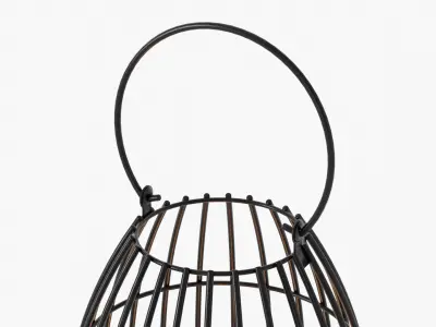 lantern03 caged lantern with candle inside 3D model