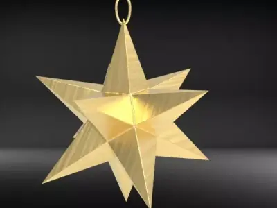 Modern Star Earrings or Charm Bracelet Jewelry 3D print model