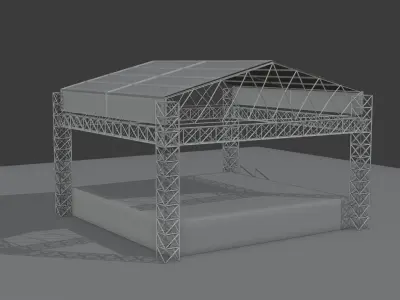 Stage Basic Model Low-poly 3D model