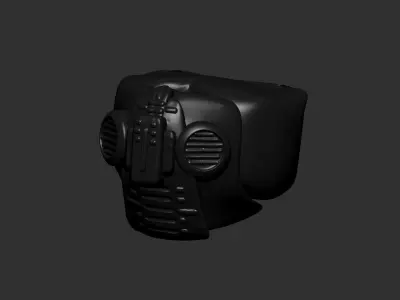 helmet high poly sculpt 3d printable  3D model 34