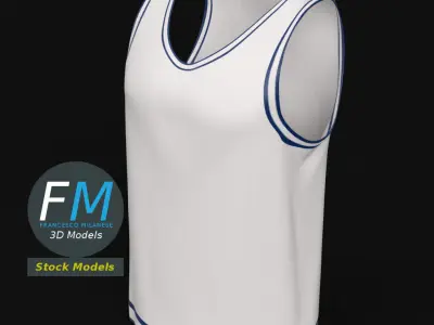 Basketball jersey mockup 3D model