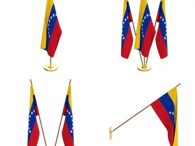 Venezuela Flag Pack 3D model