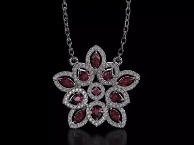 Flower Pendant 3D print model get