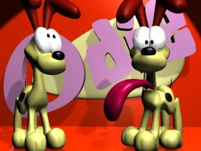 Odie 3D RIGGED Low-poly 3D model