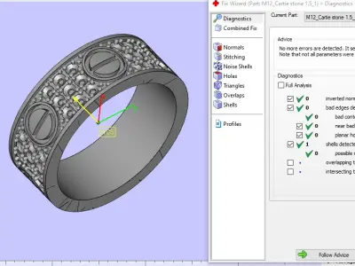 Rings Love Collection Stones All Sizes  3D print model