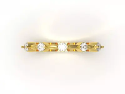 Yellow Gold Ring with Diamonds Model jr00179 3D print model