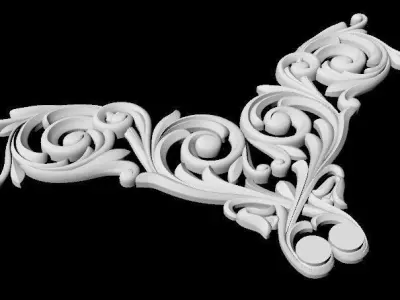 Central decor ornament for furniture 3D model 525