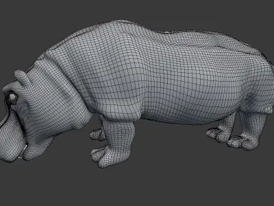 hippopotamus 3d hippo 3D model