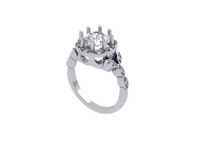 Solitaire Engagement Ring 3D print model buy
