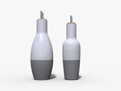 Oil and Vinegar Set Low-poly 3D model