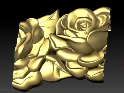 pattern CNC gold-plated sculpted wooden frame pattern 3D model  3D model