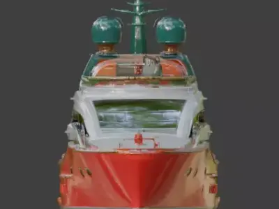 Luxury Christmas Edition Sport Yacht 3D Model 3D model