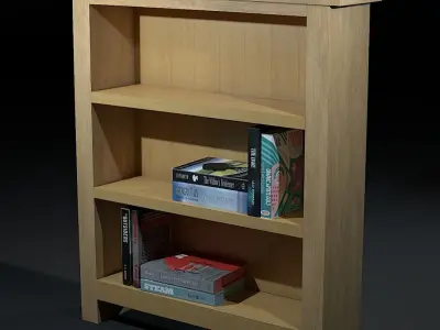 SmallBook Shelve Low-poly 3D model