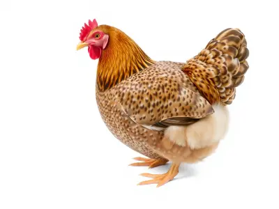 Speckled Chicken 3D Model Pack Low-poly 3D model