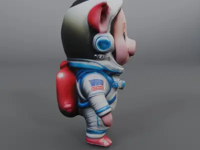 astronalta pig  3D model